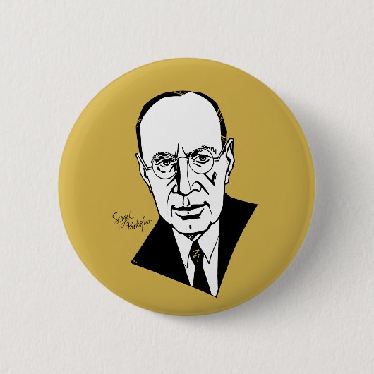 Sergei Prokofiev Ronde Button 5,7 Cm (Voorkant)