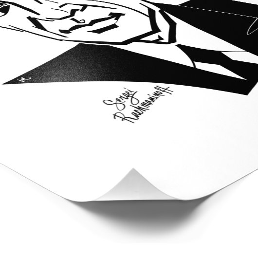 Sergei Rachmaninoff Foto Afdruk (Hoek)