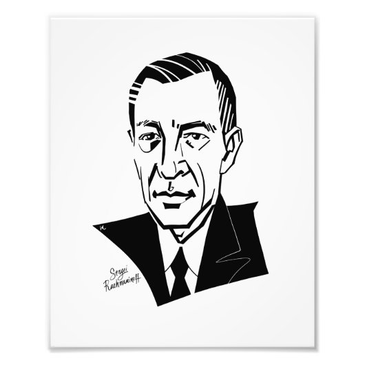 Sergei Rachmaninoff Foto Afdruk (Voorkant)