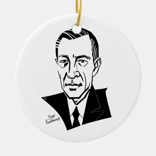 Sergei Rachmaninoff Keramisch Ornament (Voorkant)