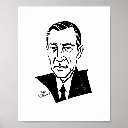 Sergei Rachmaninoff Poster (Voorkant)