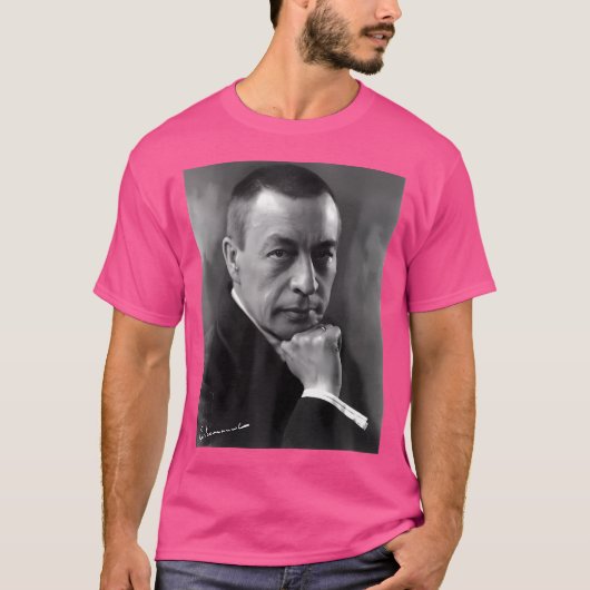 Sergei Rachmaninov - Portret van een componist met T-shirt (Voorkant)