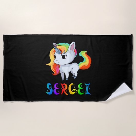 Sergei Unicorn Strandlaken (Voorkant)