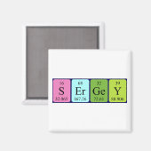 Sergey periodieke lijstnaam magnet (Voorkant / Achterkant)