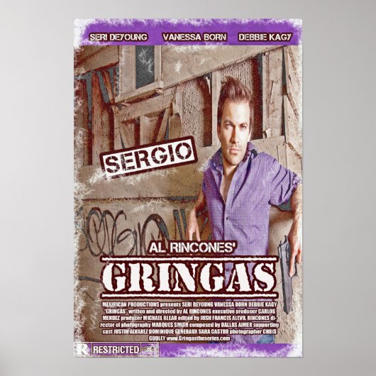 Sergio - Gringas Movie Poster (Voorkant)
