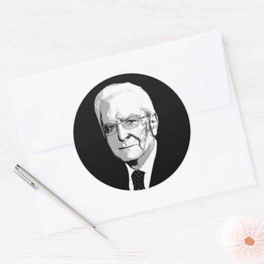 Sergio Mattarella Ronde Sticker (Envelop)