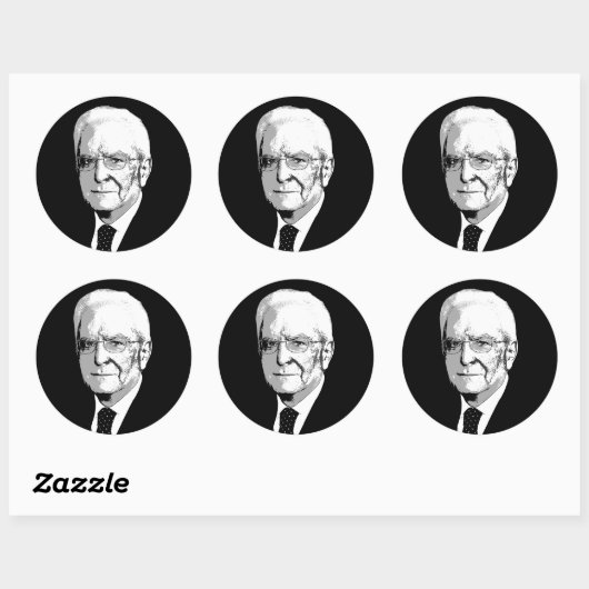 Sergio Mattarella Ronde Sticker (Vel)