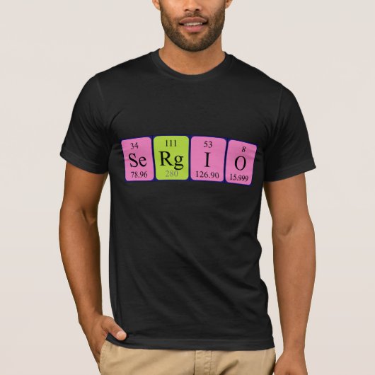 Sergio periodiek table name shirt (Voorkant)