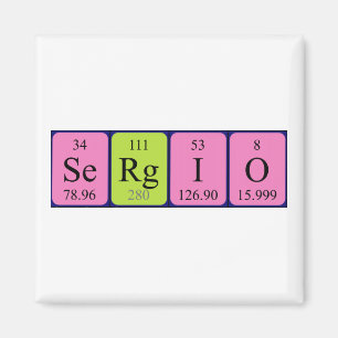 Sergio periodieke table name magnet