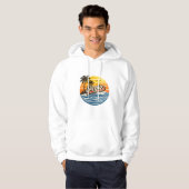 Sergio Retro Zonsondergang Naamontwerp Hoodie (Voorkant volledig)