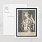 Sergius Galba Emperor van Rome 68 AD gegraveerd do Briefkaart (Voorkant / Achterkant)
