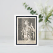 Sergius Galba Emperor van Rome 68 AD gegraveerd do Briefkaart (Staand voorkant)