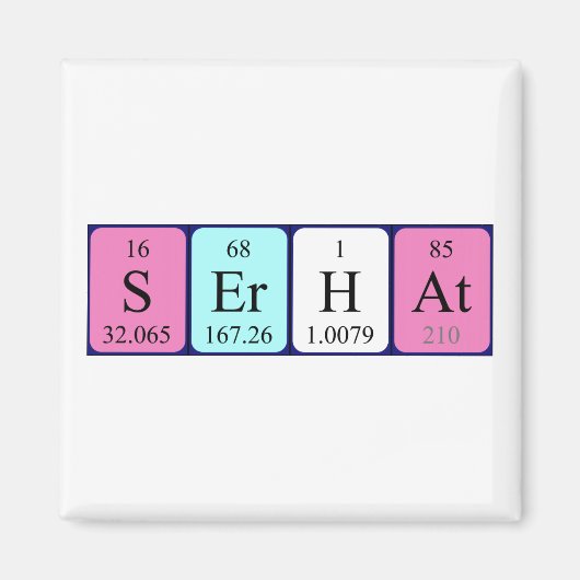 Serhat periodieke table name magnet (Voorkant)