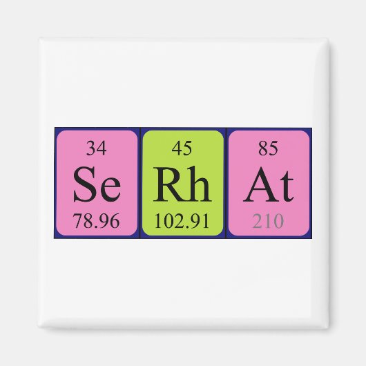 Serhat periodieke table name magnet (Voorkant)