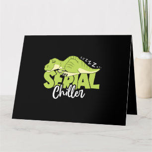 Serial Chiller I slapen TRex Dinosaurus Raptor Din Kaart