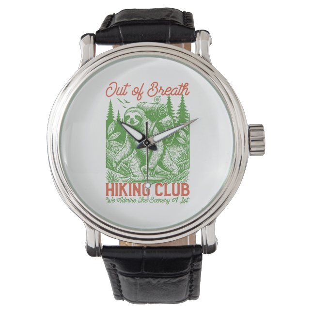 Serial Chiller Sloth Hanging from Branch Horloge (Voorkant)