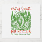Serial Chiller Sloth Hanging from Branch Sparkling Wijnetiket (Enkel label)