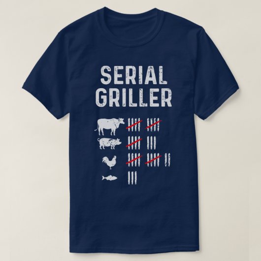 Serial Griller Grappige BBQ Master Grill Pun Grill T-shirt (Design voorkant)