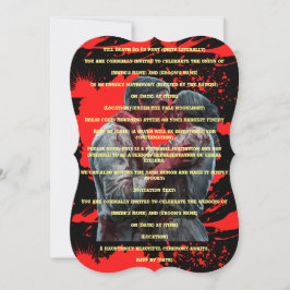 Serial killer bruiloft uitnodiging