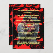 Serial killer bruiloft uitnodiging (Voorkant / Achterkant)