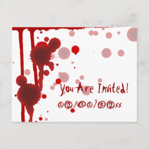 Serial Killer Halloween Party Invitation Uitnodiging Briefkaart