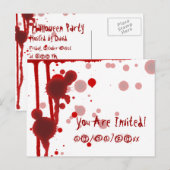 Serial Killer Halloween Party Uitnodiging Briefkaart (Voorkant / Achterkant)