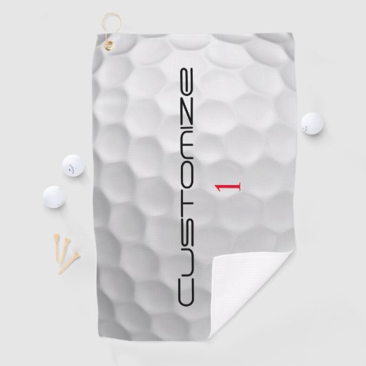 Serie 1 gepersonaliseerde golfbalcadeaus golfhanddoek (Insitu)