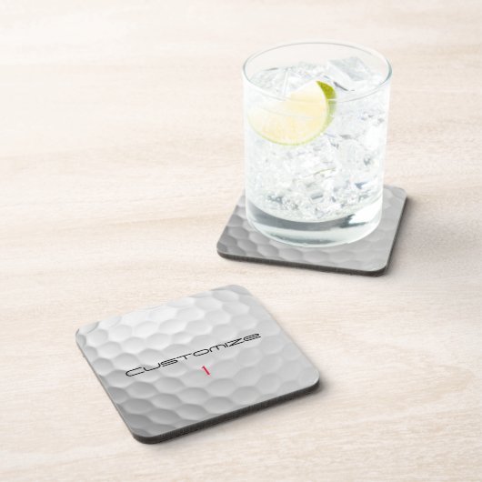 Serie 1 gepersonaliseerde golfbalcadeaus met handt bier onderzetter (Rechterzijde)