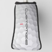 Serie 1 gepersonaliseerde golfbalcadeaus met handt golfheadcover (Draai 90)