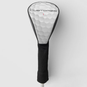 Serie 1 gepersonaliseerde golfbalcadeaus met handt golfheadcover