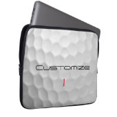 Serie 1 gepersonaliseerde golfbalcadeaus met handt laptop sleeve (Voorkant Rechts)