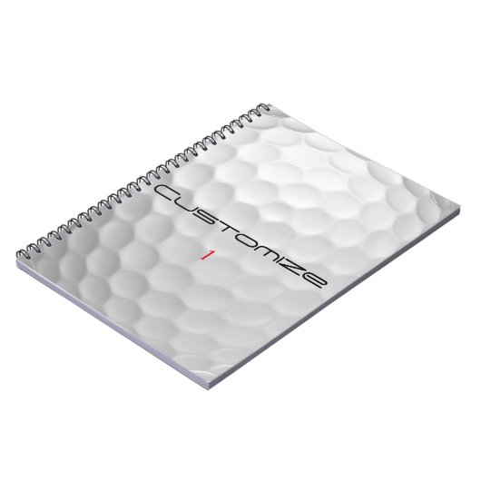 Serie 1 gepersonaliseerde golfbalcadeaus met handt notitieboek (Linkerzijde)