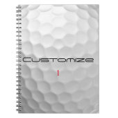Serie 1 gepersonaliseerde golfbalcadeaus met handt notitieboek (Voorkant)