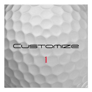 Serie 1 gepersonaliseerde golfbalcadeaus met handt perfect poster
