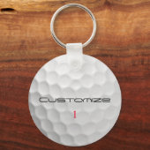 Serie 1 gepersonaliseerde golfbalcadeaus met handt sleutelhanger (Voorkant)
