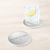 Serie 1 gepersonaliseerde golfbalcadeaus met handt zandsteen onderzetter (Zijkant)