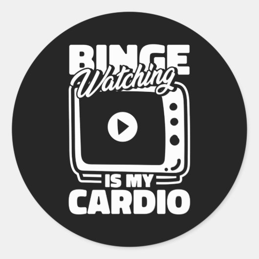 serie binge kijken tv-Show programma's films Ronde Sticker (Voorkant)