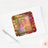 Serie Frida Kahlo #7 Vierkante Sticker (Envelop)