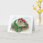 Serie gelukkige dieren "8" kaart (Gele Bloem)