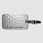 Serie gesigneerde gepersonaliseerde golfbalcadeaus bagagelabel (Voorkant (horizontaal))