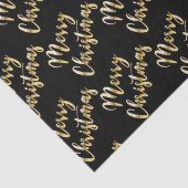 Serie kerstmis metallic goulic script zwart tissuepapier (Detail)