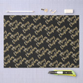 Serie kerstmis metallic goulic script zwart tissuepapier (Craft)