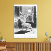 Serie "Les Bas-Bleus", O Moon Canvas Afdruk (Insitu (Woonkamer))