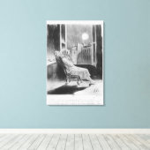 Serie "Les Bas-Bleus", O Moon Canvas Afdruk (Insitu (Houten vloer))