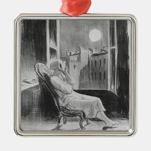 Serie "Les Bas-Bleus", O Moon Metalen Ornament (Voorkant)