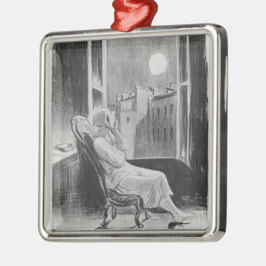 Serie "Les Bas-Bleus", O Moon Metalen Ornament (Links)