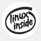 Serie Linux Inside Ronde Sticker (Voorkant)