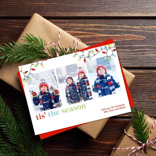 Serie met kerstfoto's Multi Feestdagenkaart