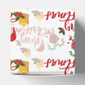 Serie met prettige kerstkalligrafie bedankdoosjes (Bovenkant)