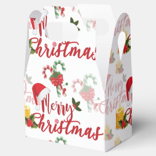 Serie met prettige kerstkalligrafie bedankdoosjes (Geopend)